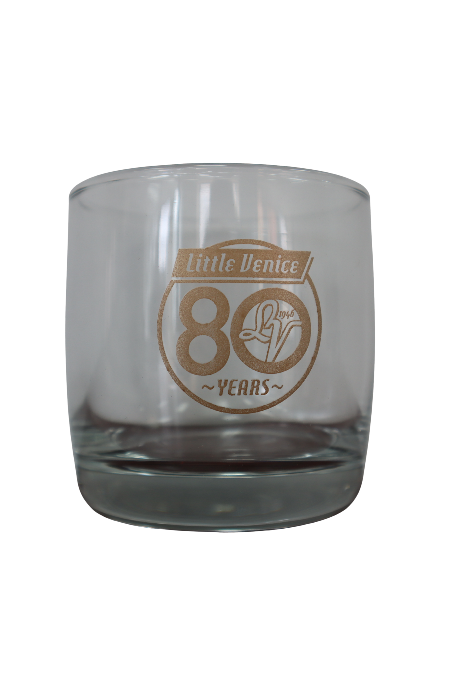 80th Anniversary Rocks Glass