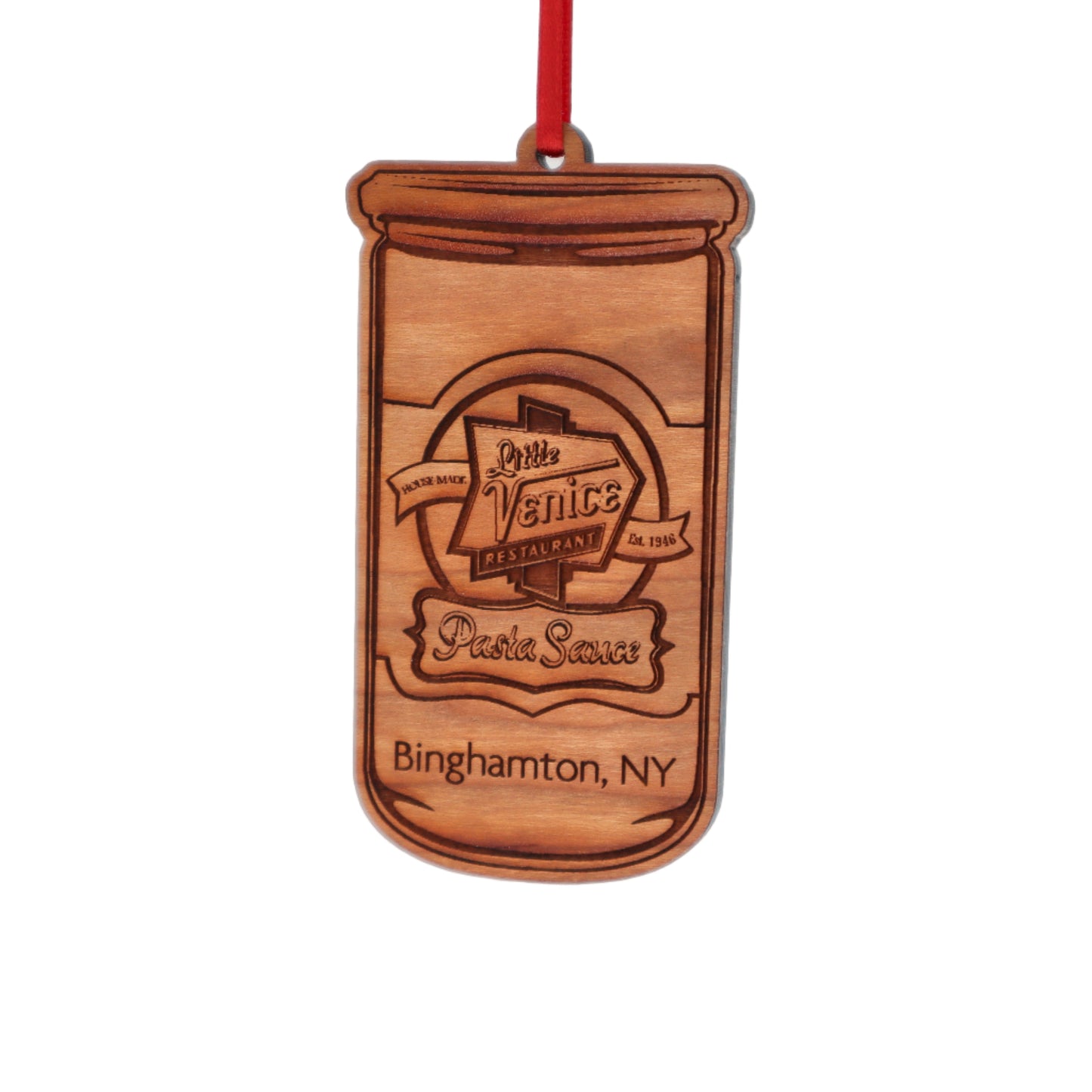 Little Venice Wood Jar Ornament