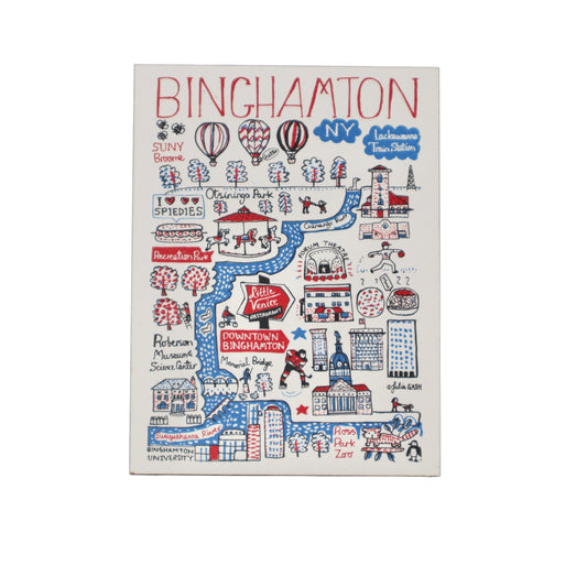 Binghamton Cityscape Ceramic Magnet